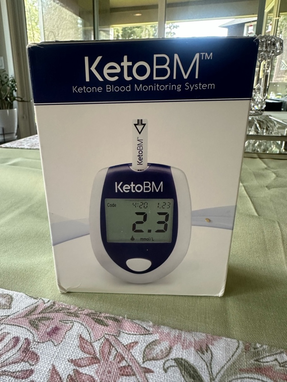 KetoBM Ketone Blood Monitoring System - White & Navy